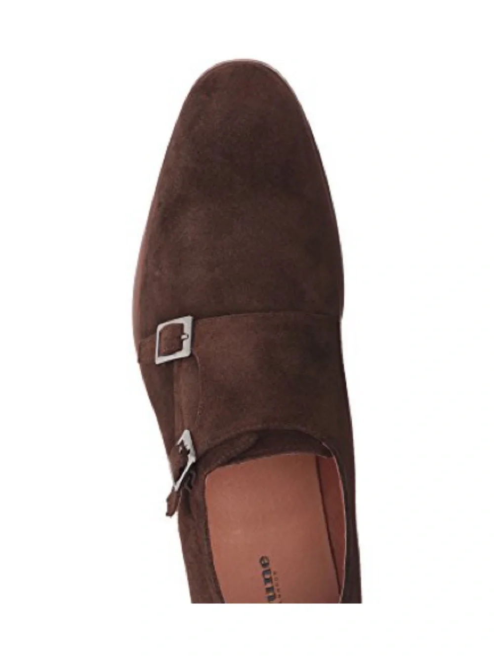 Dune London Men's Brown Suede Rhode Island Double Monk Strap Shoes 44